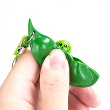 Infinite Squeeze Edamame Bean Pea Keychain Pendant Ornament Stress Relief D ARTR picture