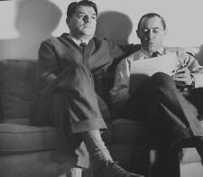 Songwriting partners Oscar Hammerstein and Richard Rodgers sit- 1940s Old Photo picture
