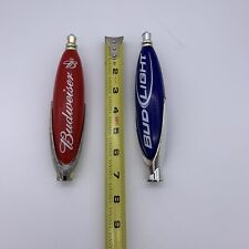 Budweiser And Bud Light Mini Beer Tap Handle Set 7” picture