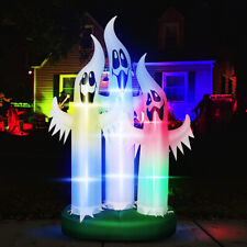 10ft Halloween Inflatable Ghost Family  Blow up LED Lighted Lawn Yard Decoration picture