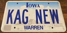 KAG NEW Vanity License Plate Iowa Army Installation Base Station Ethiopia picture