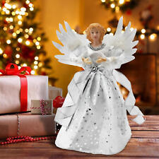 Angel Christmas Tree Decoration With Remote Control With Lights White Feather picture