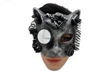 Unisex Black Robot Face Mask Halloween Costume Cat Steampunk Burning Man Party picture