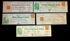 1865-69 Troy NY New York Bank Checks Charles Williams, Samuel Pierce, Whittlesey picture