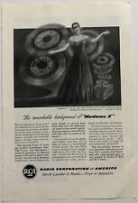 Vintage 1949 Original Print Advertisement Full Page - RCA Remarkable picture