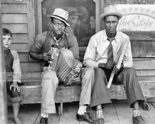African American Musicians on the Porch - Vintage 1938 Photo - Black Americana picture
