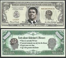 Lot of 500 BILLS - RONALD REAGAN ALZHEIMER'S DISEASE MEMORY PRESERVE NOTE  picture