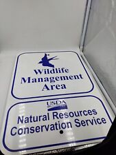 Wildlife Management Area USDA  Natural Resources Conservation Service Metal Sign picture