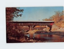 Postcard Covered Bridge US Route 4 Ottauquechee River Taftsville Vermont USA picture