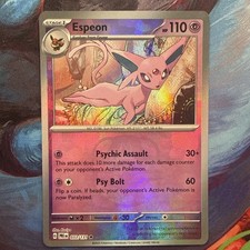 Espeon Pokemon TCG Prismatic Evolutions Master Ball Reverse Holo Card 033/131 picture