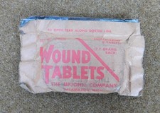 ORIGINAL WWII U.S. FIRST AID UPJOHN WOUND TABLETS picture