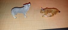 Retired Schleich Wild Life Lynx and Wolf **Fast Shipping + PRICE DROP picture