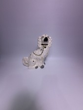 Vintage Ceramic Spaniel Dog Figurine Gold Chain picture