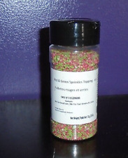 OFFICIAL Starbucks Red & Green Sprinkles Topping Sealed 2.5 Oz.  BB FE2024 picture