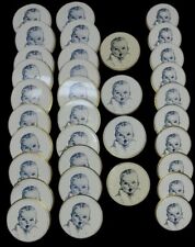 Vintage Gerber Baby Food Jar LIDS ONLY Metal Caps 24 2-3/4