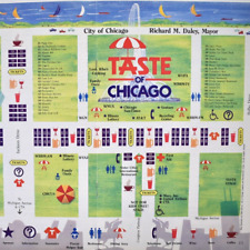 1991 Taste Of Chicago America's City Picnic Grant Park Map Richard Daley Mayor picture