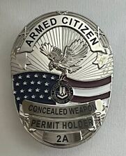 ARMED CITIZEN BADGE CCW - SILVER picture