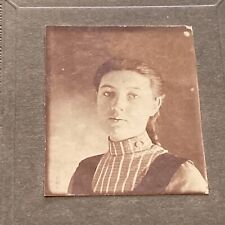ATQ Circa Late 1800s Tintype Portrait Of Beautiful Girl Marie E Synergy picture