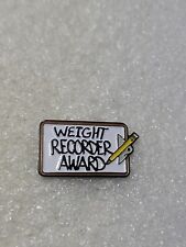 TOPS KOPS Weight Loss Award Enamel Lapel Pin Weight Recorder Award Clutch Back picture