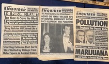 National Enquirer Tabloids 1970-1, Lennon - Poison Planet, Marijuana +B&W Pics picture