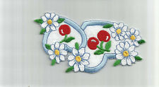 Hearts, Cherries & Daisies valentine patch 3 X 5-1/2 #6020 picture