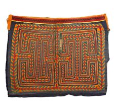 Wonderful Mid 20th Century Hand Stitched Geometric Mola From San Blas 1719 picture