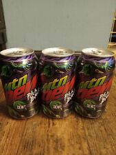 Mountain Dew Pitch Black 3 Cans Limited Edition 2023 Collectors Expired  picture