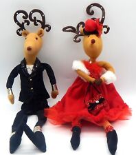 Pair of (2) Mr. & Mrs. Reindeer 22