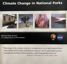 CLIMATE CHANGE in NATIONAL PARKS   NATIONAL PARK SERVICE UNIGRID BROCHURE w/NASA picture