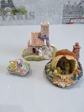 Lilliput Lane Wedding Bells Cottage 1992 Collection + family HOUSE Bunny Nursery picture