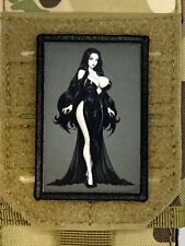 Addams Family Morticia Morale Patch / Military ARMY Tactical Hook & Loop 585 picture