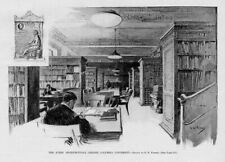 COLUMBIA UNIVERSITY AVERY ARCHITECTURAL LIBRARY ANTIQUE 1898 ENGRAVING COLUMBIA picture