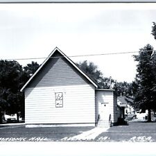 c1950s Allison, IA RPPC Masonic Hall Building Real Photo Postcard Freemason A102 picture
