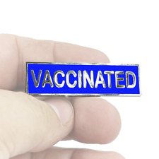 EL8-010 VACCINATED BLUE Commendation Bar Pin Pandemic Operation Warp Speed Polic picture