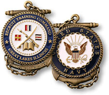 NEW U.S. Navy Recruit Training Command Great Lakes Illinois Challenge Coin. picture