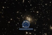 MASSIVE GALAXY CLUSTER WITH GRAVITATIONAL LENSING ARCS 4X6 PHOTO picture