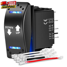 7 Pin Momentary Down Up Polarity Reverse Rocker Switch picture