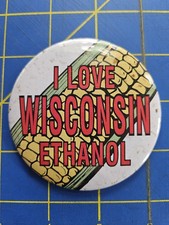 I Love Wisconsin Ethanol 3" Pin Button Corn Biofuel Agriculture Farming picture