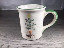 Ceramic Crackle “Hope” Coffee Cup (20 Oz Never Used) picture