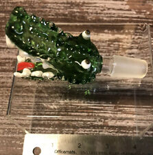 ALLIGATOR / CROCODILE 14mm GLASS BONG BOWL Large Quality Piece. Free Usps picture
