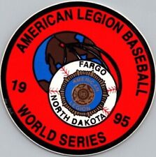 1995 AMERICAN LEGION BASEBALL WORLD SERIES Sticker Decal Fargo ND - 3 in. Round picture