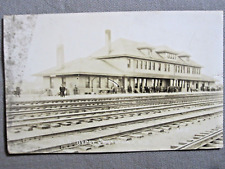 RPPC - 1921 Dated of N.P. DEPOT, JAMESTOWN, ND - Railroad picture