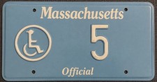 Massachusetts License Plate Handicap State Official #5 picture