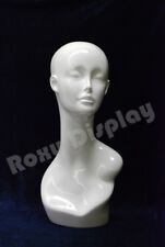 2PCS Female Plastic Mannequin Head Display Half close eyes #TinaW-PS X2 picture