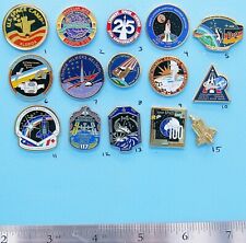 NASA enamel PIN lot of 15 - vtg Space Camp Shuttle station Spacelab lot Group A picture