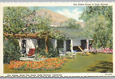 Palm Springs CA Postcard Oldest House Adobe Hotel the Oasis Vintage Linen picture