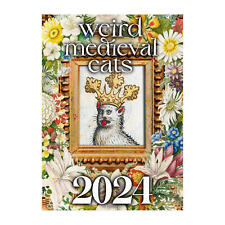 2024 Medieval Cat Calendar Creative Desk Calendar With 12-Month  picture