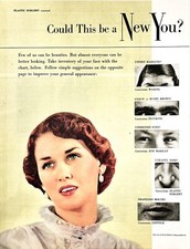 Plastic Surgery 1948 Encouragement Brows Nose Mouth Lipstick Vtg Mag Excerpt picture