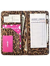 Server Book for Waitress Book with Zipper Pocket, 5x9 Leopard Magnetic Closur... picture