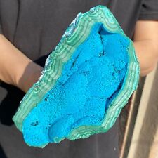 3.2lb Natural Blue Green Chrysocolla/Malachite Quartz Rough Mineral Specimen picture